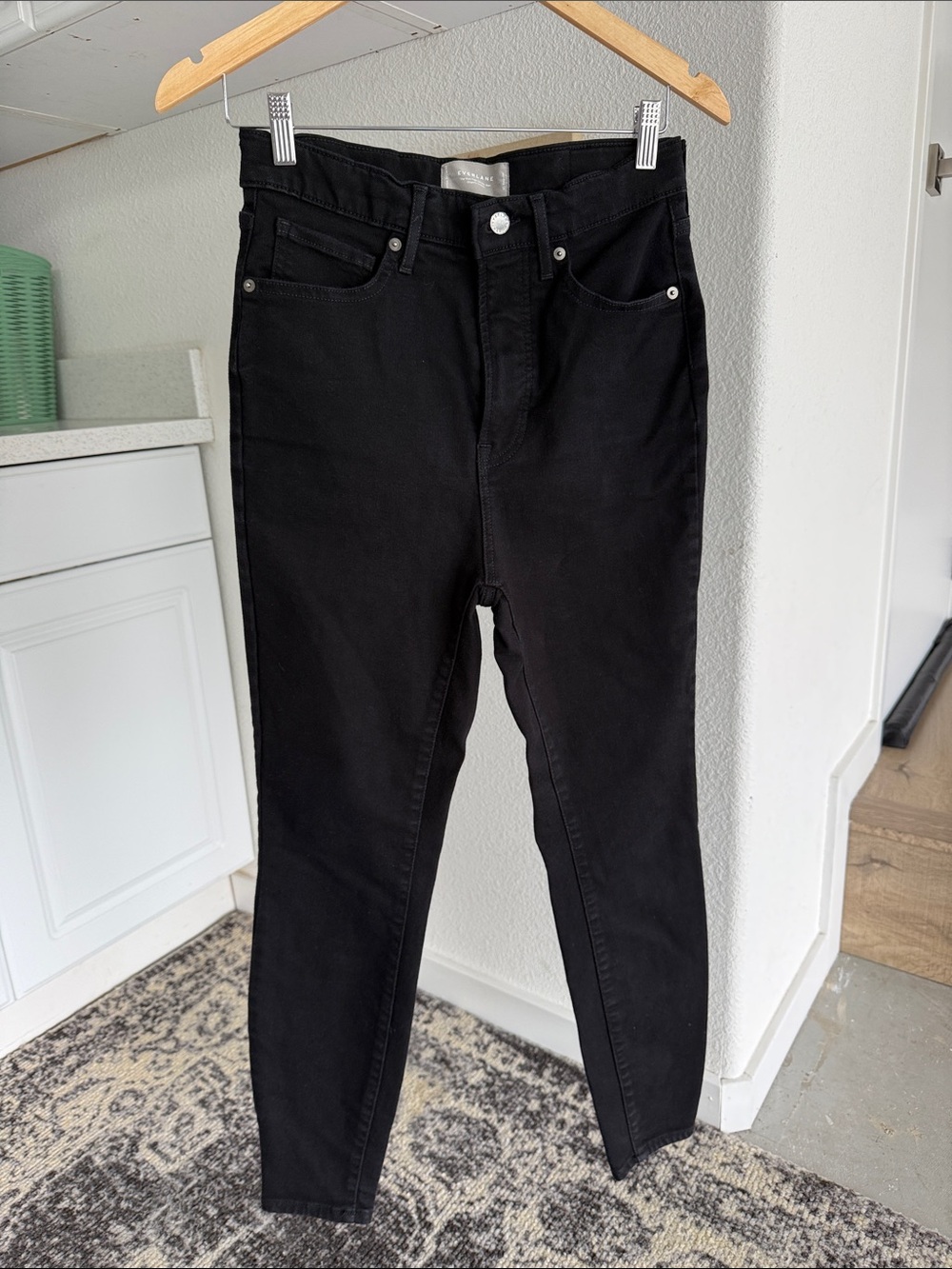 Everlane Black High-Rise Slim Jeans